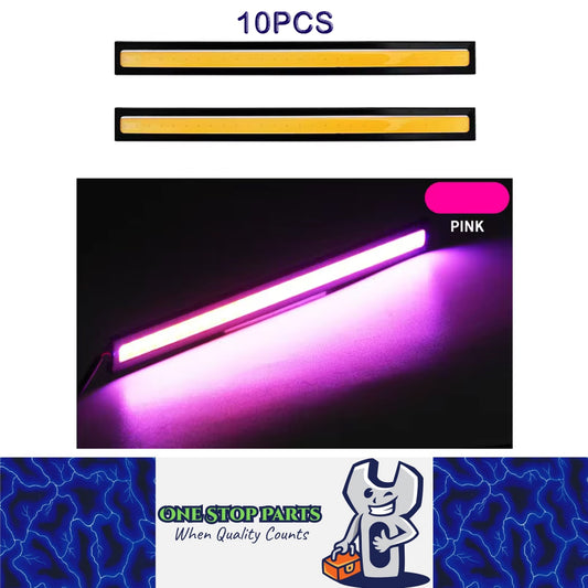 10x 17CM Pink LED DRL Daytime Running Light Decorative Aluminum 12V Strip Lamp