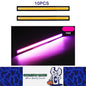 10x 17CM Pink LED DRL Daytime Running Light Decorative Aluminum 12V Strip Lamp