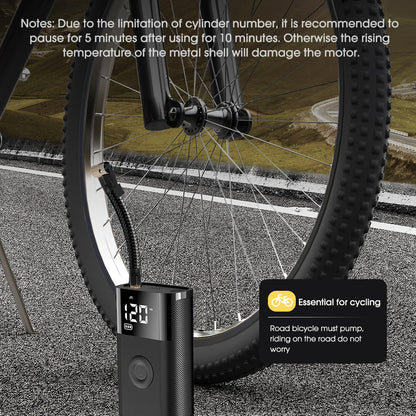 Portable Tire Inflator Rechargeable 150psi Air Pump Compressor Car Bicycle Ball