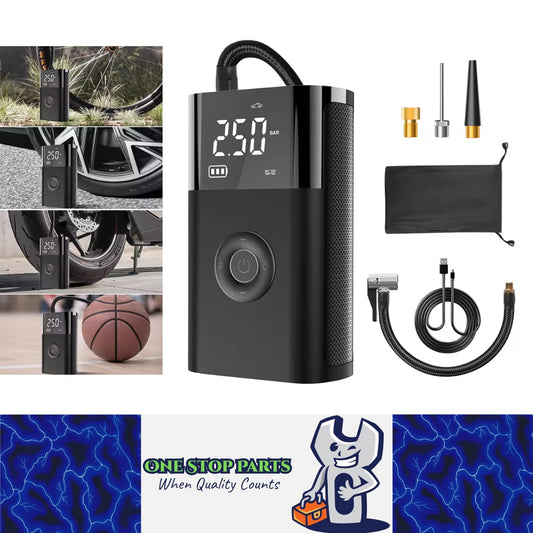 Portable Tire Inflator Rechargeable 150psi Air Pump Compressor Car Bicycle Ball