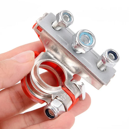 Pair Top Post Battery Terminal Connector Clamp Kit Positive Negative Car Boat