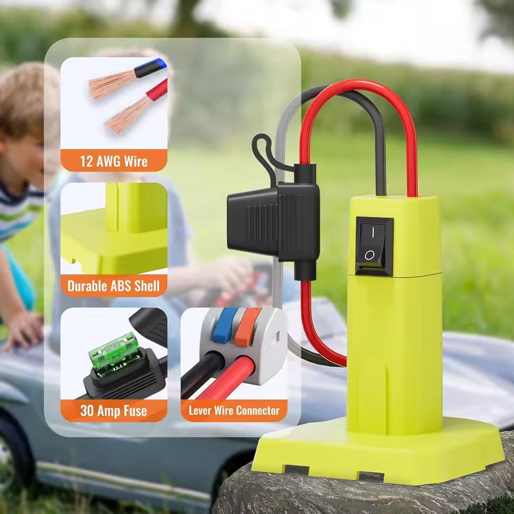 1 x Power Wheel Battery Adapter for Ryobi 18V Battery Converter 18V Adapter