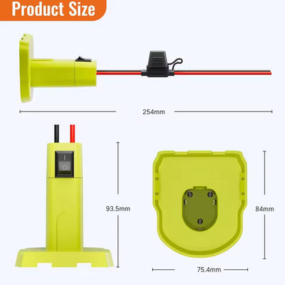 1 x Power Wheel Battery Adapter for Ryobi 18V Battery Converter 18V Adapter