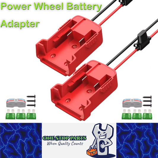 2 x Power Wheel Battery Adapter for Milwaukee M18 Battery Converter 18V Adapter