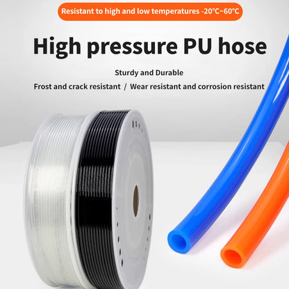 6mm Transparent PU Air Hose Pneumatic Tube Pipe for Air Compressor Water Oil
