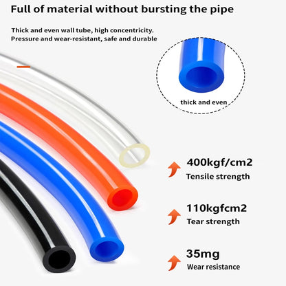 6mm Transparent PU Air Hose Pneumatic Tube Pipe for Air Compressor Water Oil