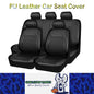 Black PU Leather Car Seat Cover Full Surrounded Seat Protector Universal Size