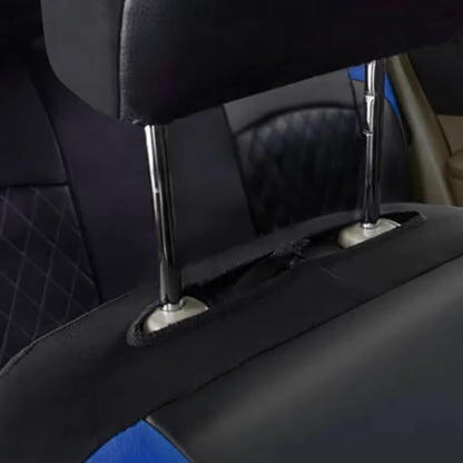 Blue PU Leather Car Seat Cover Full Surrounded Seat Protector Universal Size