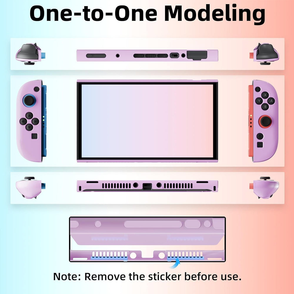 Purple Dockable Protective Cover Slim Protector Case for Switch 2 & Joy Con 2025