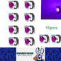 10 x Purple Round LED Side Marker Lamps 1.9CM 12V-24V LED Indicator Lights
