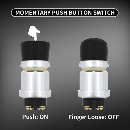 Push Button Start Switch Momentary Push Switch Suits 12V or 24V Vehicles