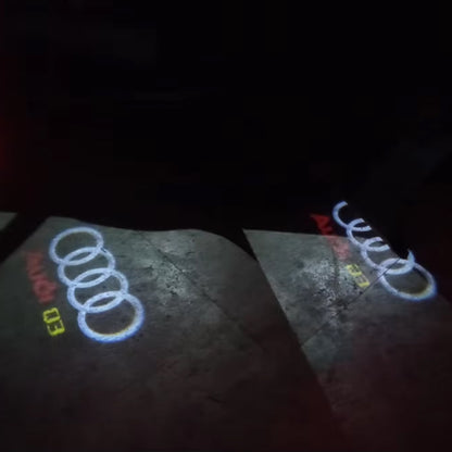 2 x Audi LED Car Door Light Welcome Light Laser Projector Lamp with Audi Q3 logo