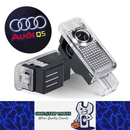 2 x Audi LED Car Door Light Welcome Light Laser Projector Lamp with Audi Q5 logo