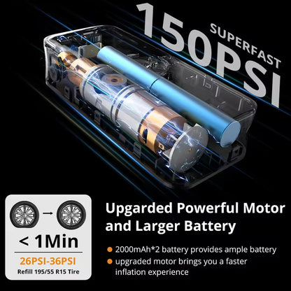 Rechargeable Portable  Tire Inflator 150psi Air Pump Compressor Car Bicycle Ball