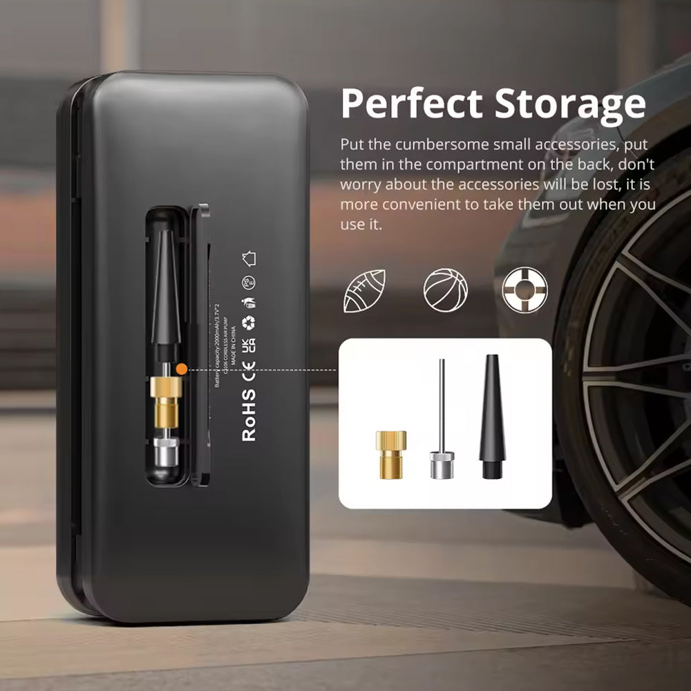 Rechargeable Portable  Tire Inflator 150psi Air Pump Compressor Car Bicycle Ball