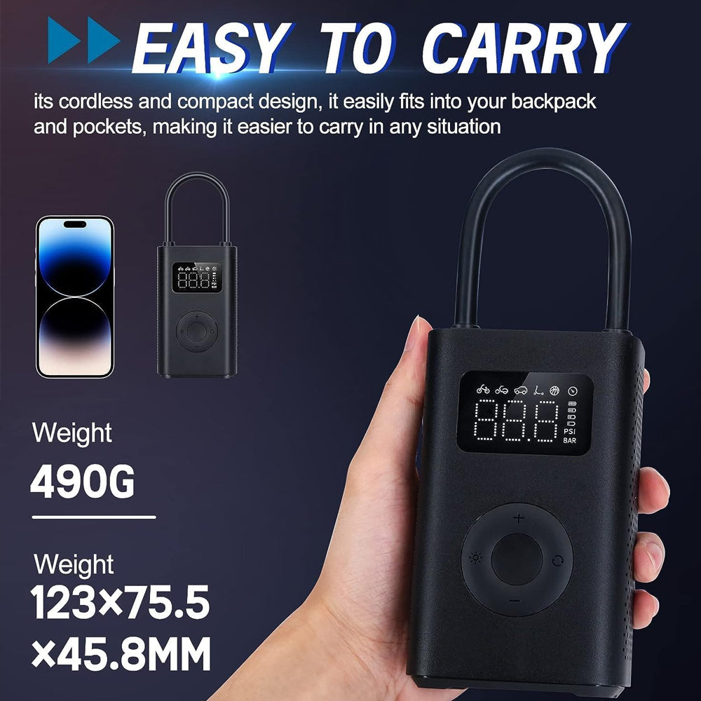 Portable Rechargeable Tire Inflator 150psi Air Pump Compressor Car Bicycle Ball