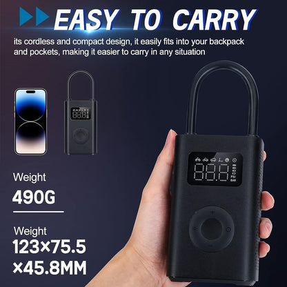 Portable Rechargeable Tire Inflator 150psi Air Pump Compressor Car Bicycle Ball