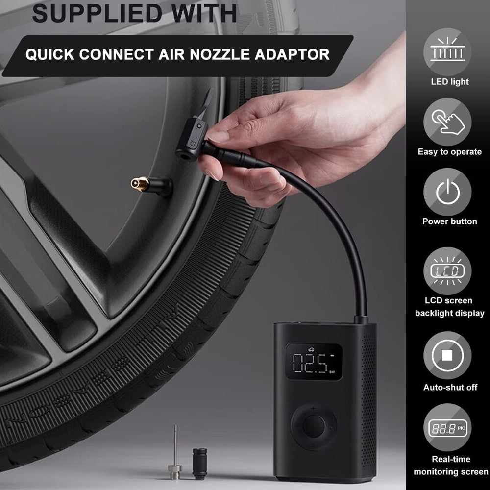 Portable Rechargeable Tire Inflator 150psi Air Pump Compressor Car Bicycle Ball