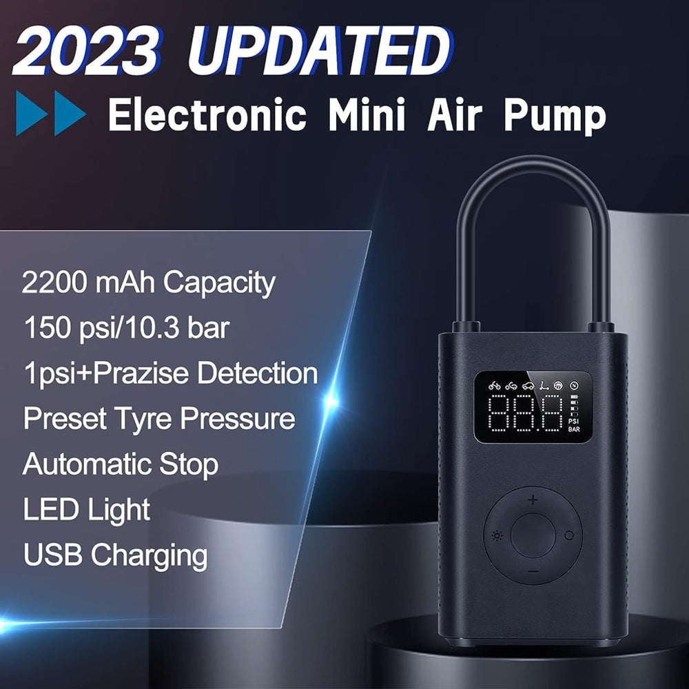 Portable Rechargeable Tire Inflator 150psi Air Pump Compressor Car Bicycle Ball