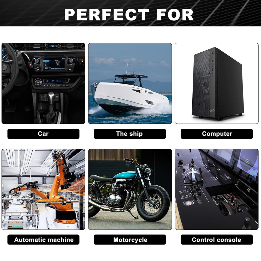 2 x Red LED Indicator Light 10mm Metal 12V-24V Pilot Signal Lamp IP67 Car Boat