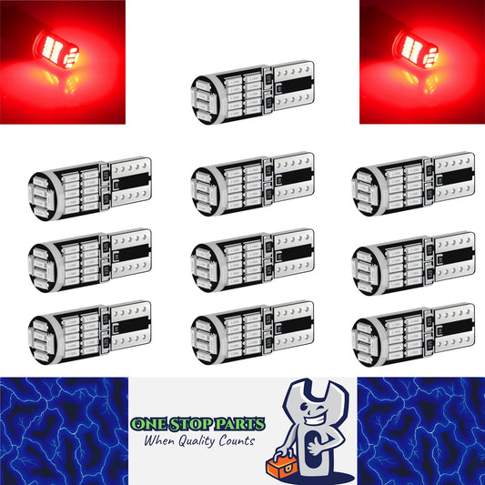 10 x T10 Red 26smd 4014 Style Super Bright T10 LED Globes (10pcs)