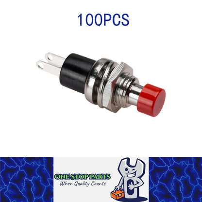 100 x Red Push Button Switches 7mm ON/OFF Self Reset Panel Momentary Switches