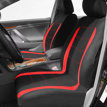 2 Seats Red Car Seat Covers Universal Size Fit For Most Car SUV Truck Van
