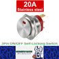 Red LED 22mm Metal Push Button Switch 12V 20A 3Pin ON/OFF Self-Locking Switch