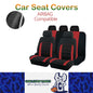 5 Seats Red Car Seat Covers Universal Size Fit For Most Car SUV Truck Van