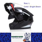 1 x Size L Bright Black Motorcycle Full Face Helmet Men Women Dual Lens Helmet