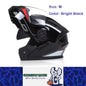 1 x Size M Bright Black Motorcycle Full Face Helmet Men Women Dual Lens Helmet
