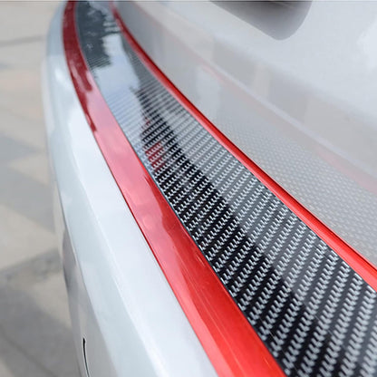 1m x3cm Red Carbon Fiber Car Door Sill Protector Tape Anti Scratch Strip Sticker