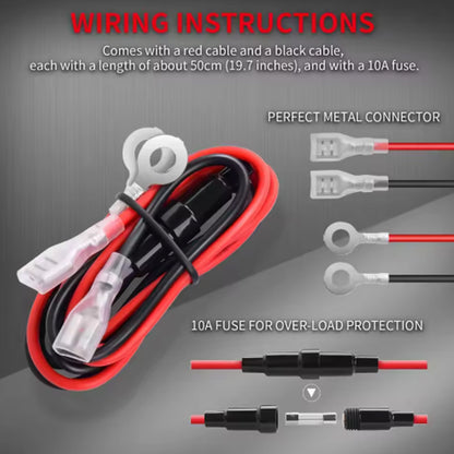 12V Car Cigarette Lighter Socket Female Power Adapter Plug Outlet with Cover LED