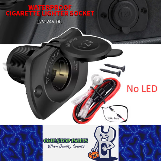 12V Car Cigarette Lighter Socket Boat Female Power Adapter Plug with Cover