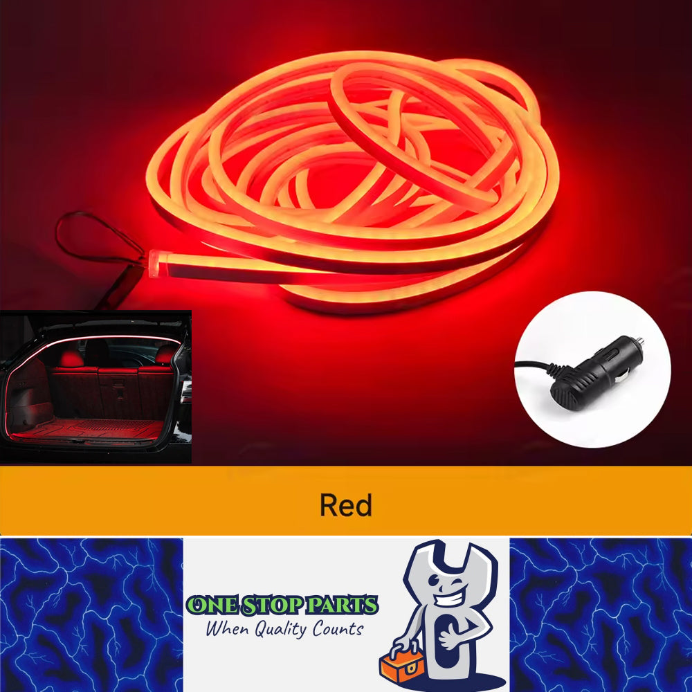 5M Red LED Car Trunk Light Flexible LED Strip Light with Magnetic Induction