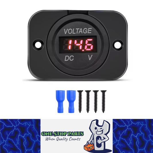 1 x Red LED Digital Voltmeter 12-24V Voltage Gauge Meter Panel Car Boat Marine