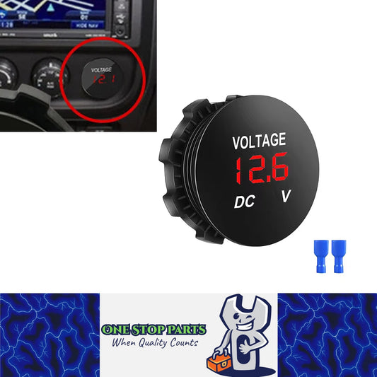 1 x Red LED Digital Voltmeter 6V-30V Voltage Gauge Meter for Car Boat Marine