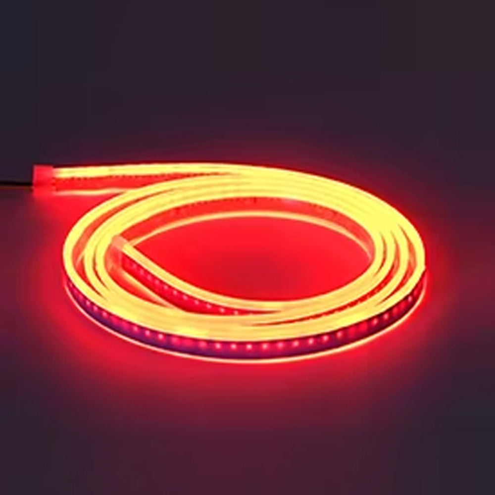 1.8m Red LED Hood Strip Light Start Scan Dynamic DRL & Yellow Turn Signal Lamp