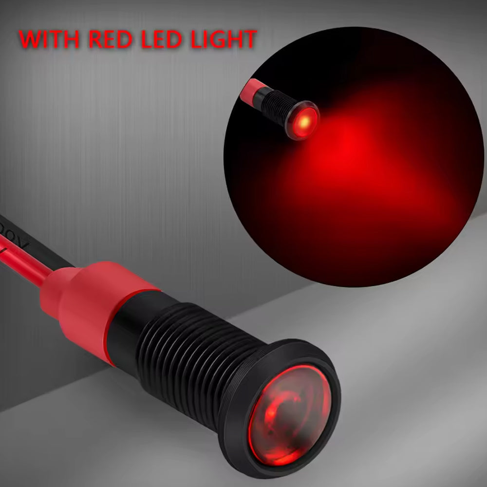 10 x Red LED Indicator Light 6mm Metal 12V Red Pilot Lamp IP67 Car Boat Marine