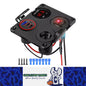 4 in1 Red LED Switch Panel 12V QC3.0+Dual PD USB Charger Voltmeter Power Socket