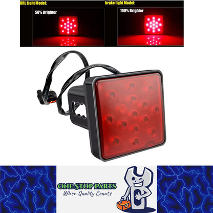 Red LED Car Tail Light Stop Brake Light for Trailer Pickup Hitch (Red Lens)