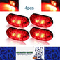4 x Red Rear Marker Lamps ADR Compliant E Mark 12v/24v Multivolt (4pcs)