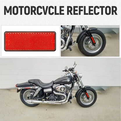 3 x Red Reflectors Adhesive Backing Stick on Red Reflectors 88x35mm 3pcs