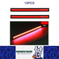 10 x 17CM Red LED DRL Daytime Running Light Decorative Aluminum 12V Strip Lamp