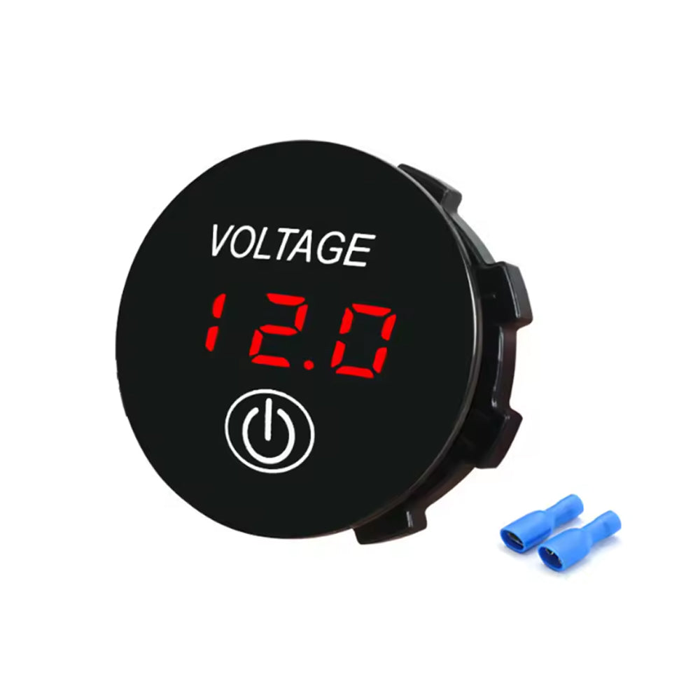 1 x Red LED Digital Voltmeter Touch Switch Voltage Gauge Meter Car Boat Marine