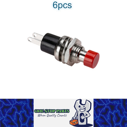 6 x Red Push Button Switches 7mm ON/OFF Self Reset Panel Momentary Switches