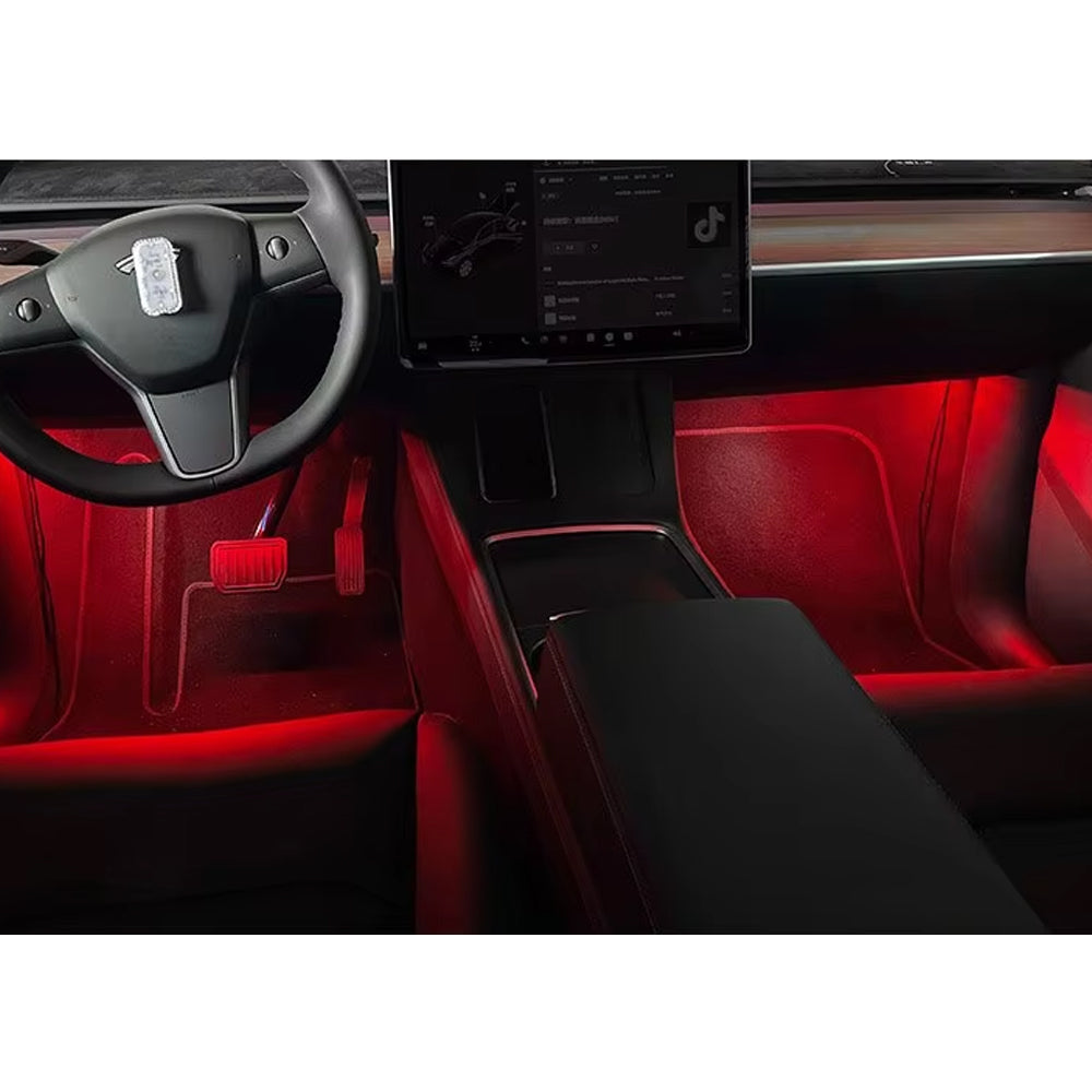 Red LED Car Foot Light LED Interior Atmosphere Lamp with Cigarette Lighter Plug
