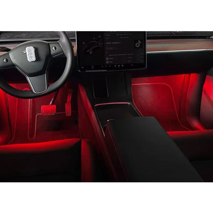 Red LED Car Foot Light LED Interior Atmosphere Lamp with Cigarette Lighter Plug