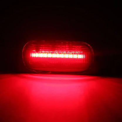 2 x Red LED Rear Marker Lamps 88x35mm 12V-24V 12LEDs Rear Marker Lights