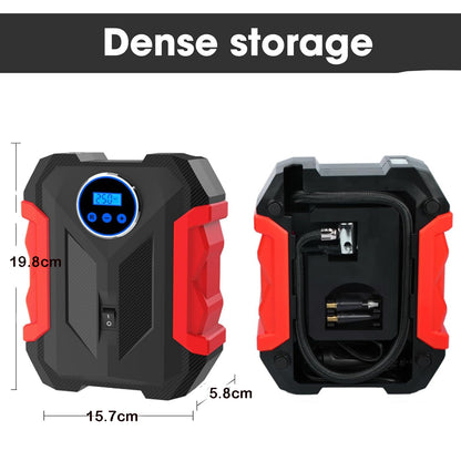 Red Car Air Compressor Pump Tire Inflator 12V 3M Cigarette Lighter Plug CableRe